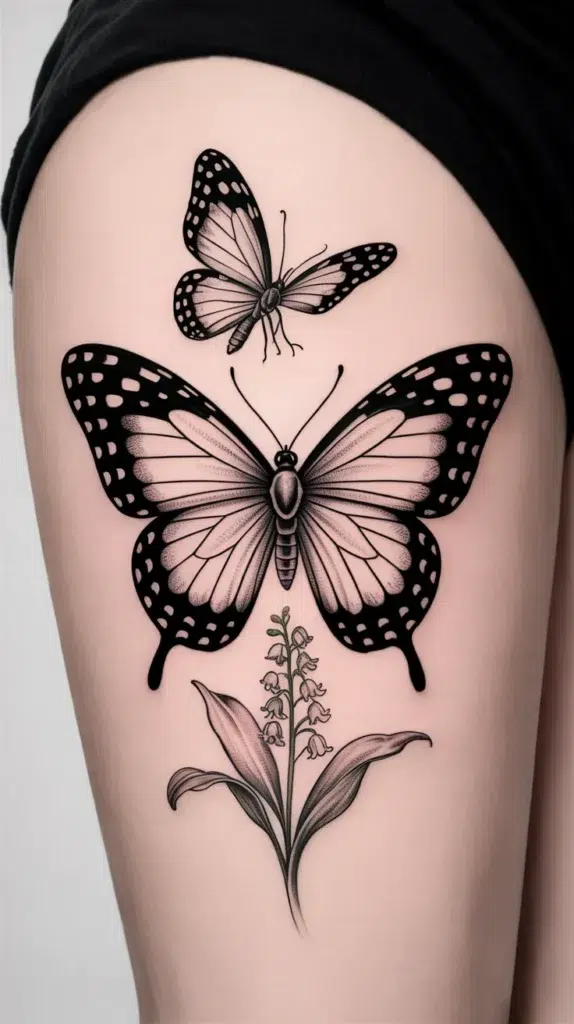 Birth Flower-Butterfly-Tattoo