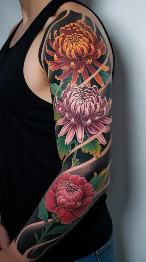 Birth Flower-Sleeve-Tattoo