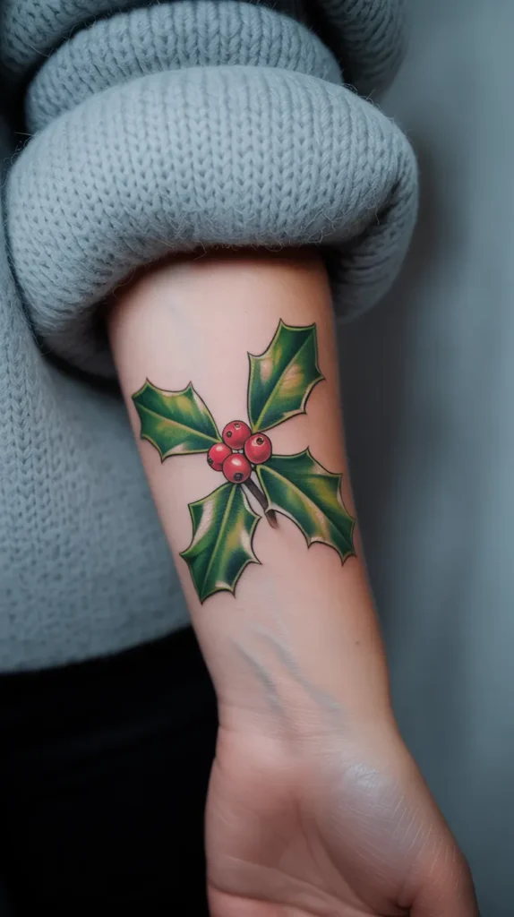 Holly Birth Flower-Tattoo
