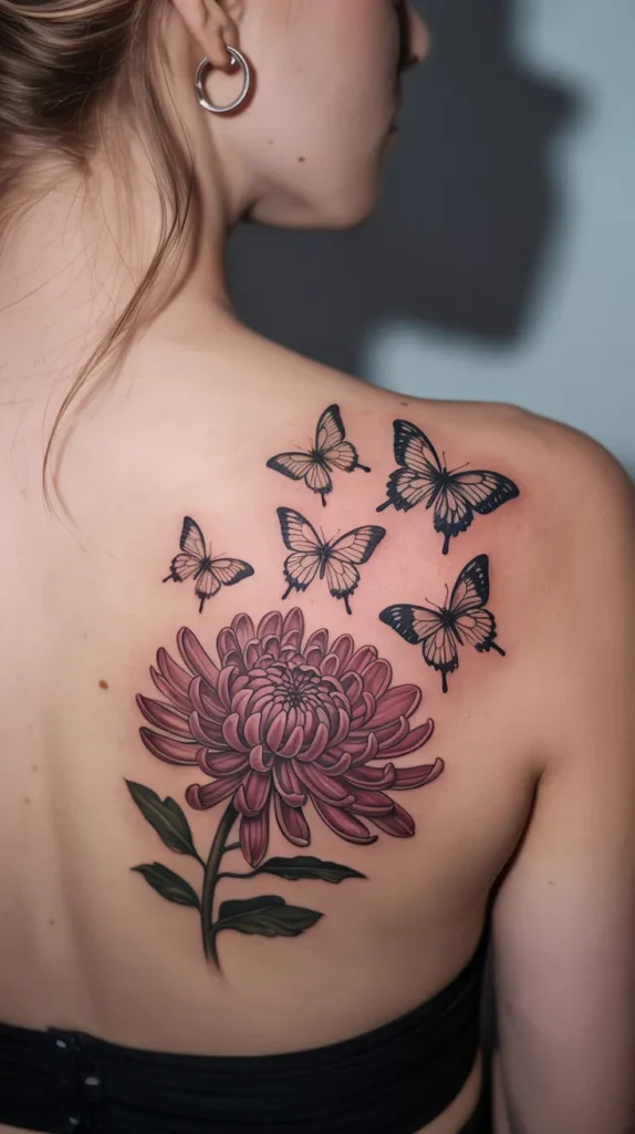 Birth Flower-Butterfly-Tattoo