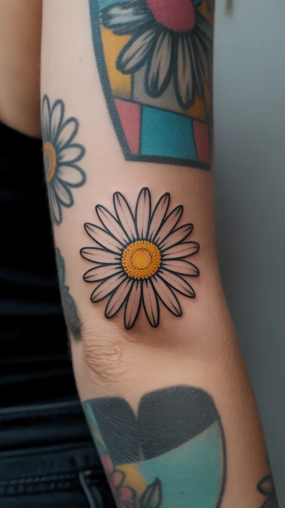 Daisies Birth Flower-Tattoo