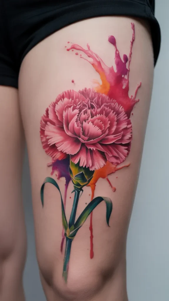 January Birth-Flower-Tattoo