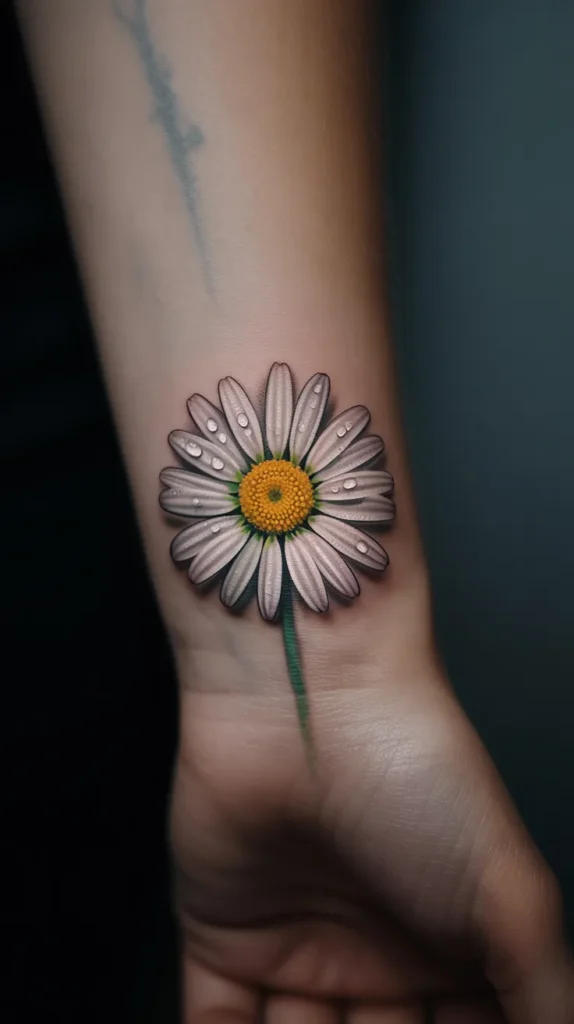 Daisies Birth Flower-Tattoo