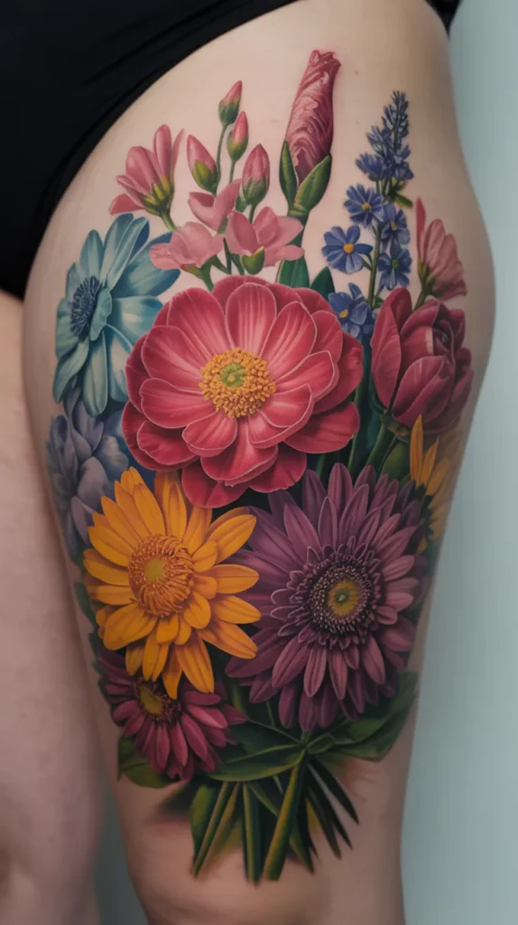 Birth Flower-Bouquet-Tattoo