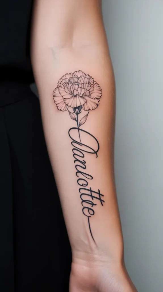 January Birth-Flower-Tattoo