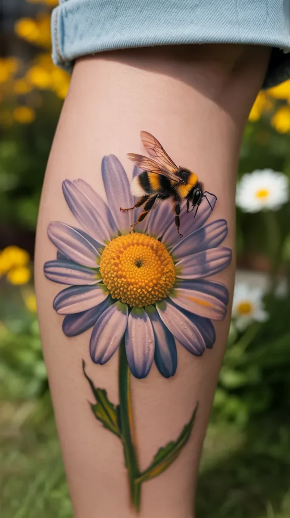Daisies Birth Flower-Tattoo