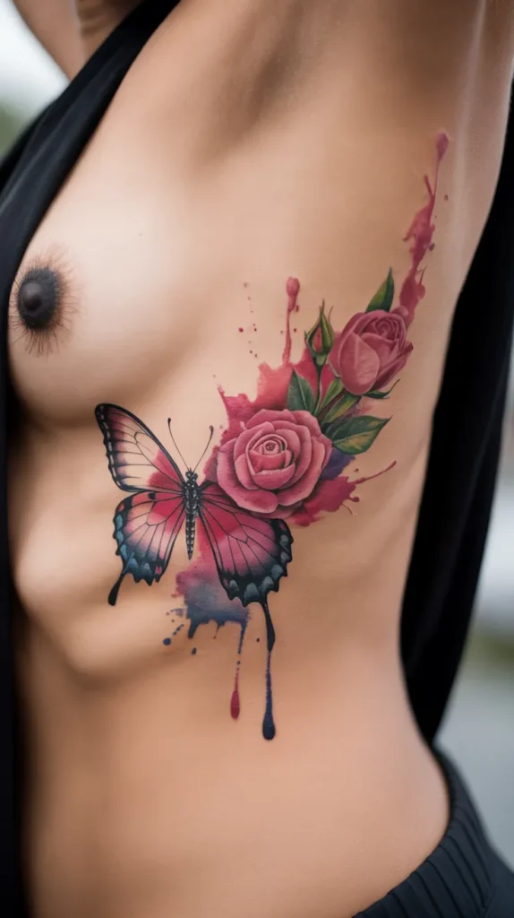 Birth Flower-Butterfly-Tattoo
