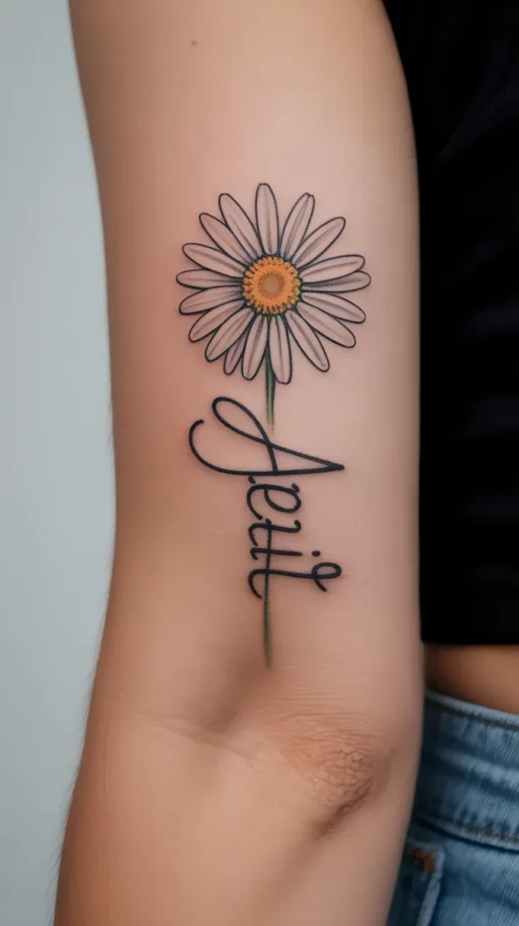 Daisies Birth Flower-Tattoo
