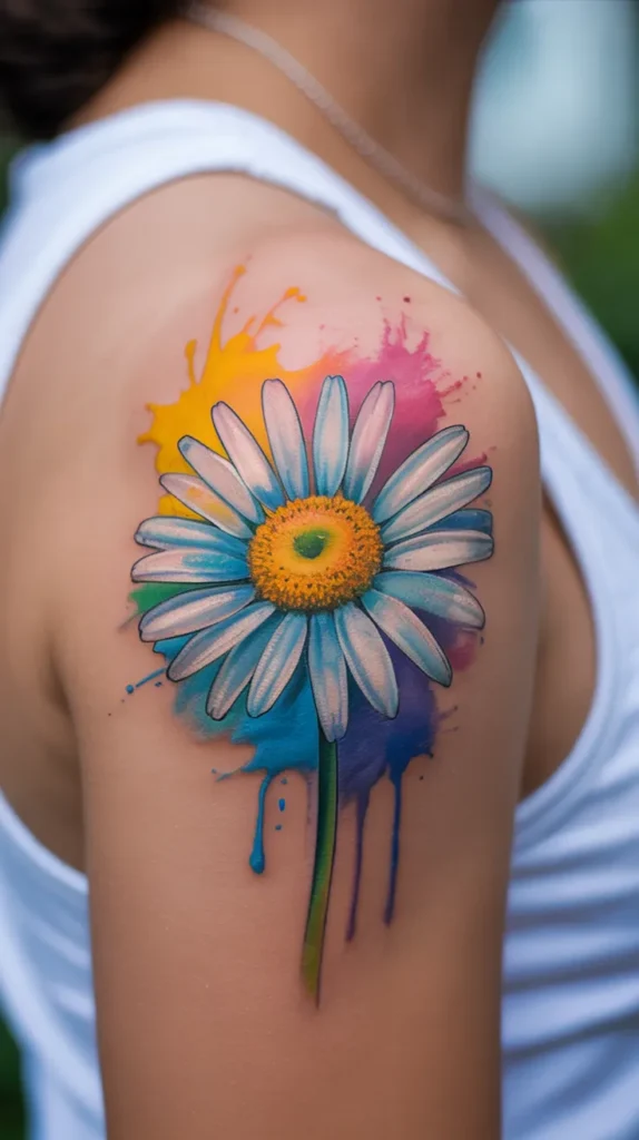 Daisies Birth Flower-Tattoo