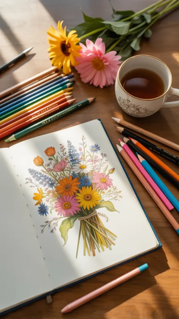 Colorful-Drawings-Flowers
