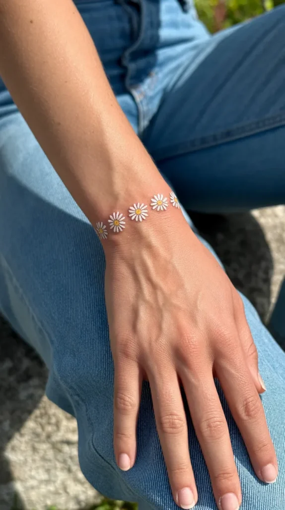 Daisies Birth Flower-Tattoo