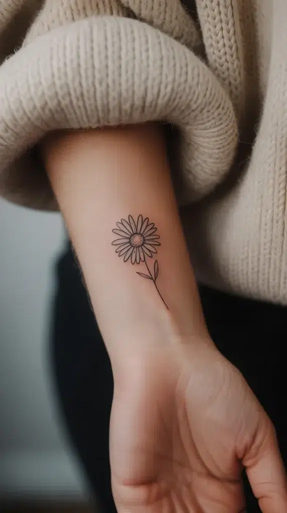Daisies Birth Flower-Tattoo