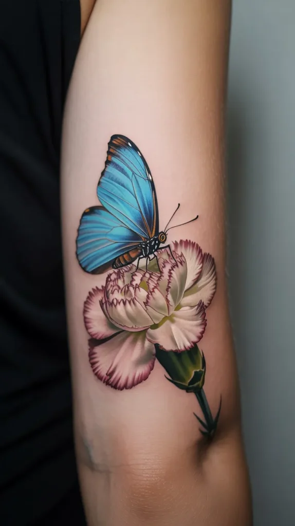 Birth Flower-Butterfly-Tattoo