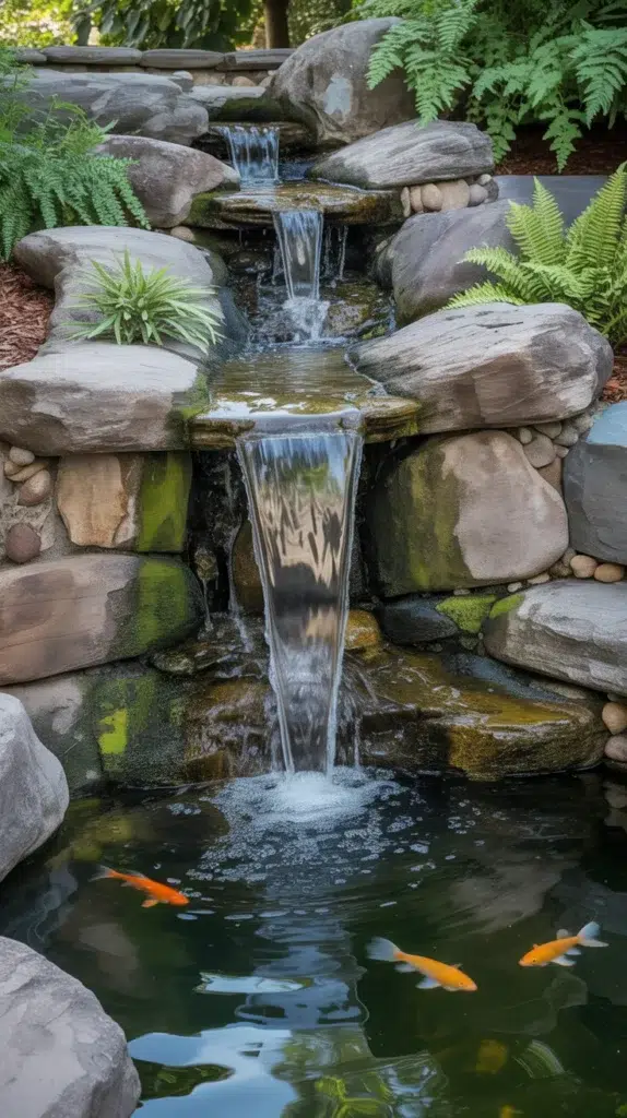 backyard-pond-waterfall