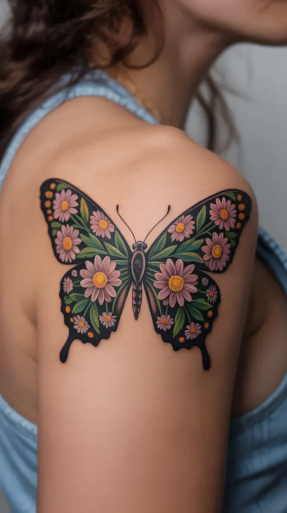 Birth Flower-Butterfly-Tattoo