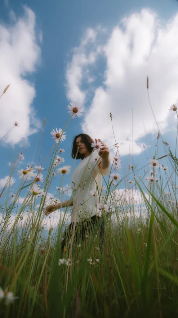 Smelling-Flowers-Aesthetic