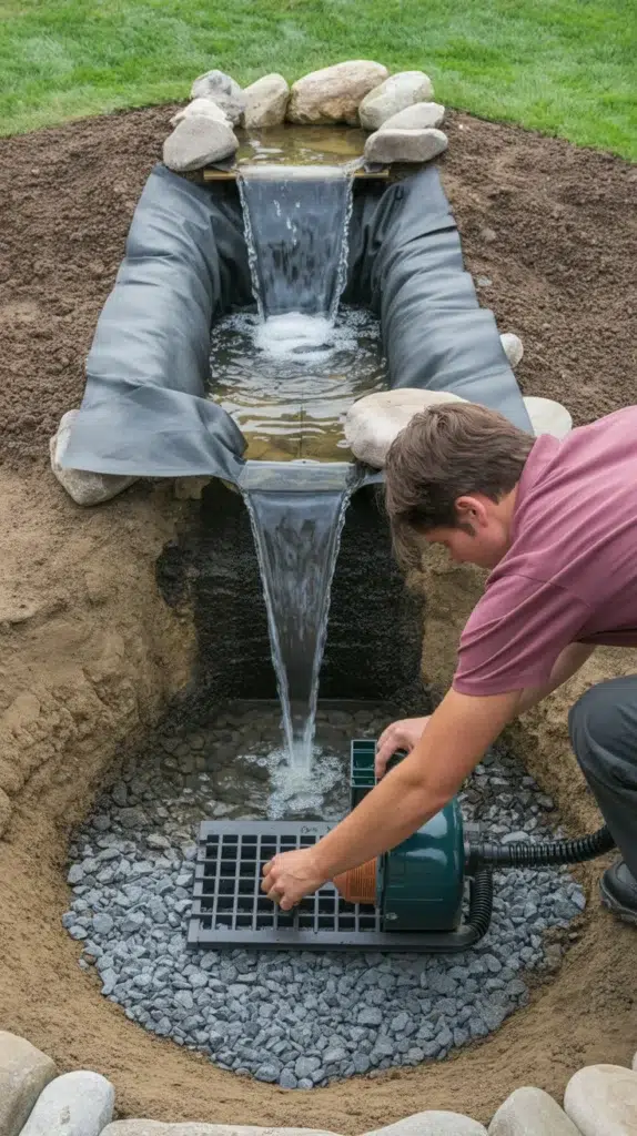 how to make a pond in your b