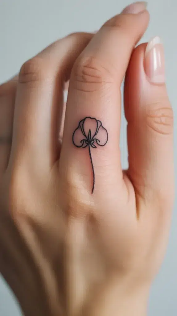 Sweet Pea Birth Flower-Tattoo