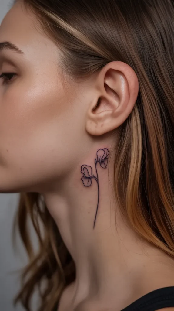 Sweet Pea Birth Flower-Tattoo