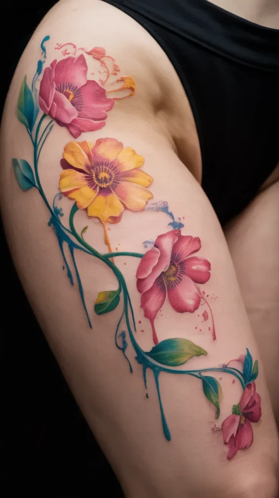 Birth Flower-Vine-Tattoos