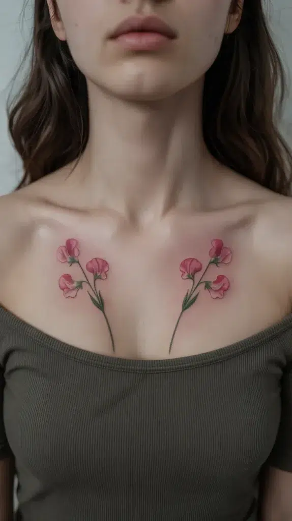 Sweet Pea Birth Flower-Tattoo