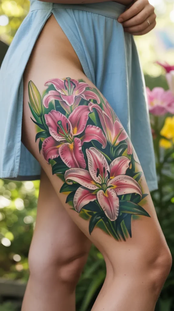Lily Birth Flower-Tattoo