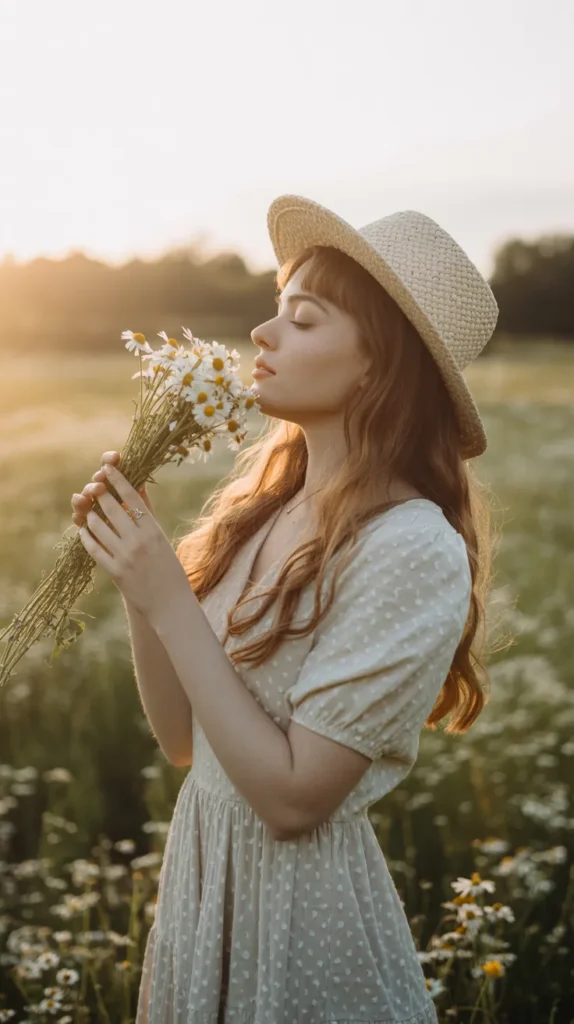 Smelling-Flowers-Aesthetic
