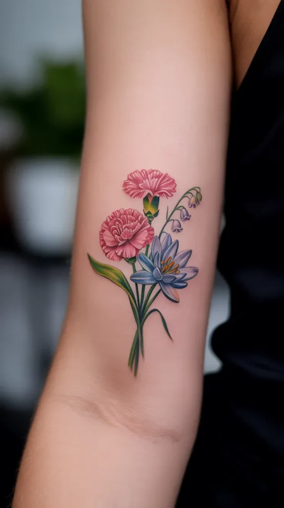 Colorful Flowers-Tattoo