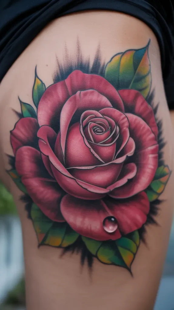 Colorful Flowers-Tattoo