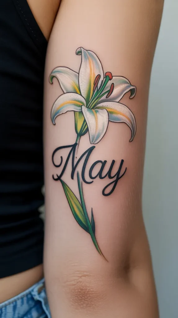 Lily Birth Flower-Tattoo