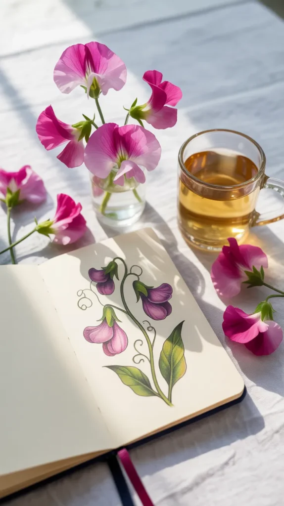 Sweet Pea Birth Flower-Tattoo