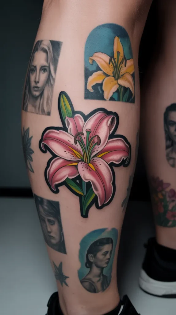 Lily Birth Flower-Tattoo