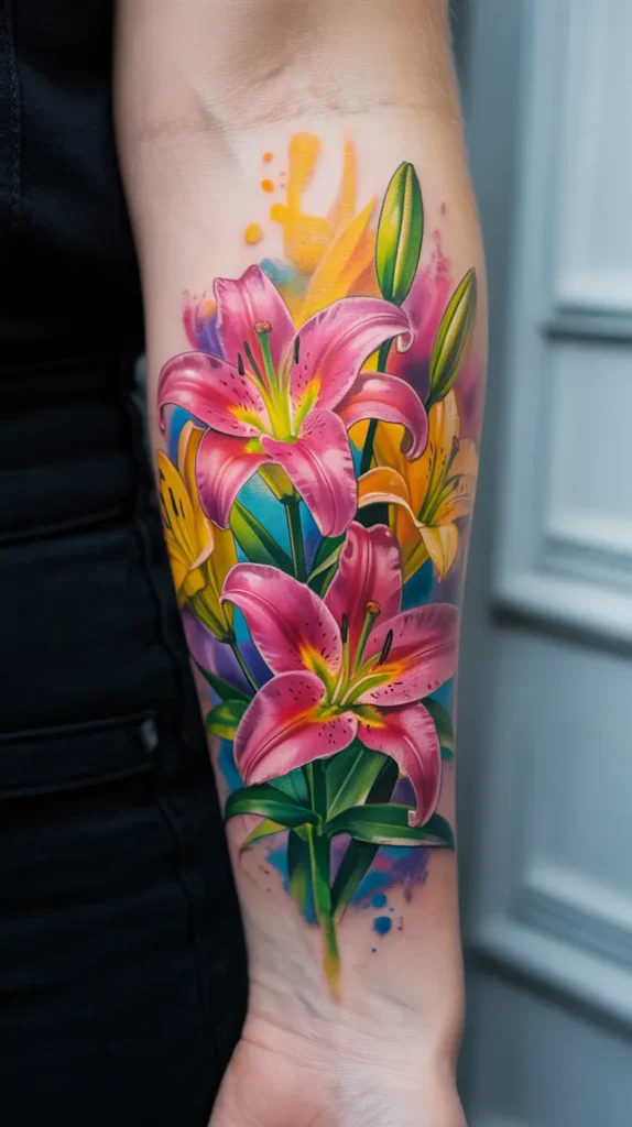 Lily Birth Flower-Tattoo