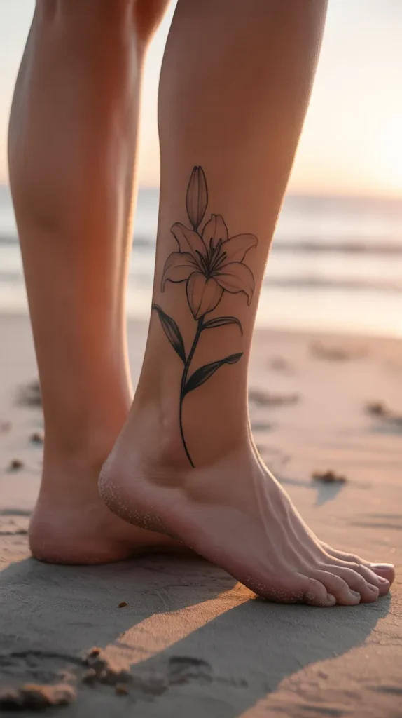 Lily Birth Flower-Tattoo