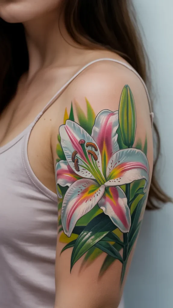 Lily Birth Flower-Tattoo