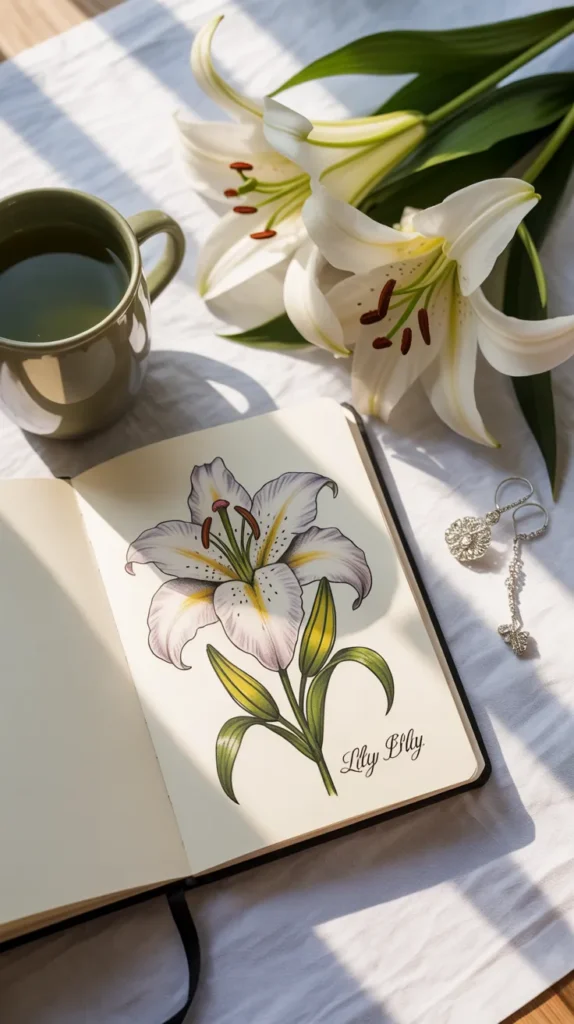 Lily Birth Flower-Tattoo