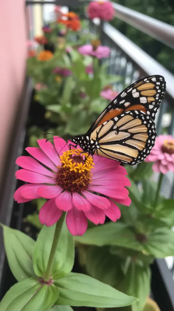 Pink Flowers-on-Balcony