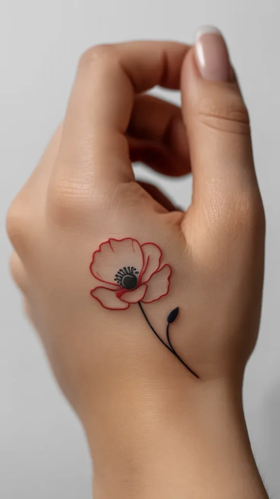 Poppy Birth-Flower-Tattoo