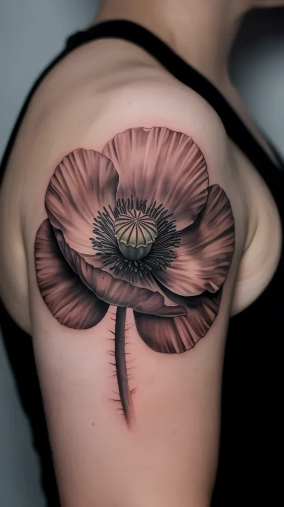 Poppy Birth-Flower-Tattoo