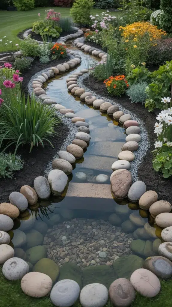 man made pond in backyard