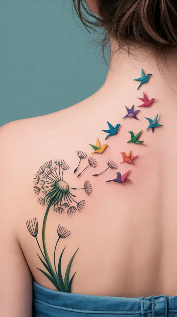 Colorful Flowers-Tattoo