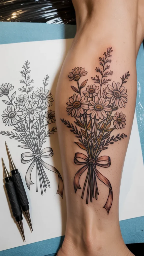 Family Birth-Flower-Tattoo