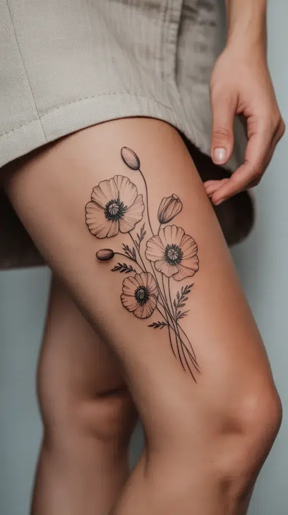 Poppy Birth-Flower-Tattoo