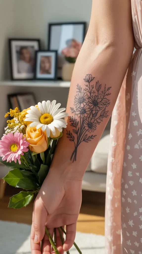 Family Birth-Flower-Tattoo