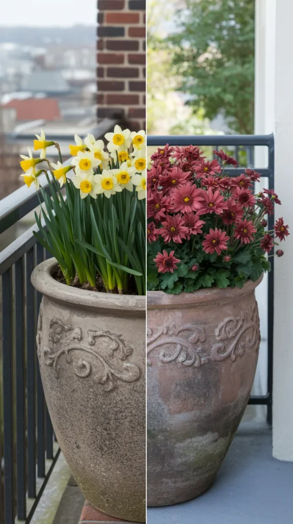 Balcony With Plants-And-Flowers