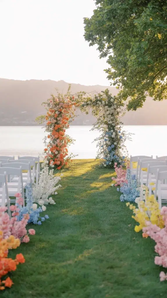 Colorful-Aisle-Flowers