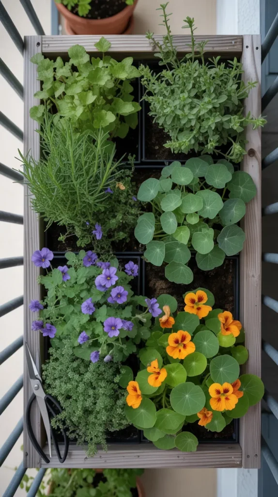 Balcony With Plants-And-Flowers