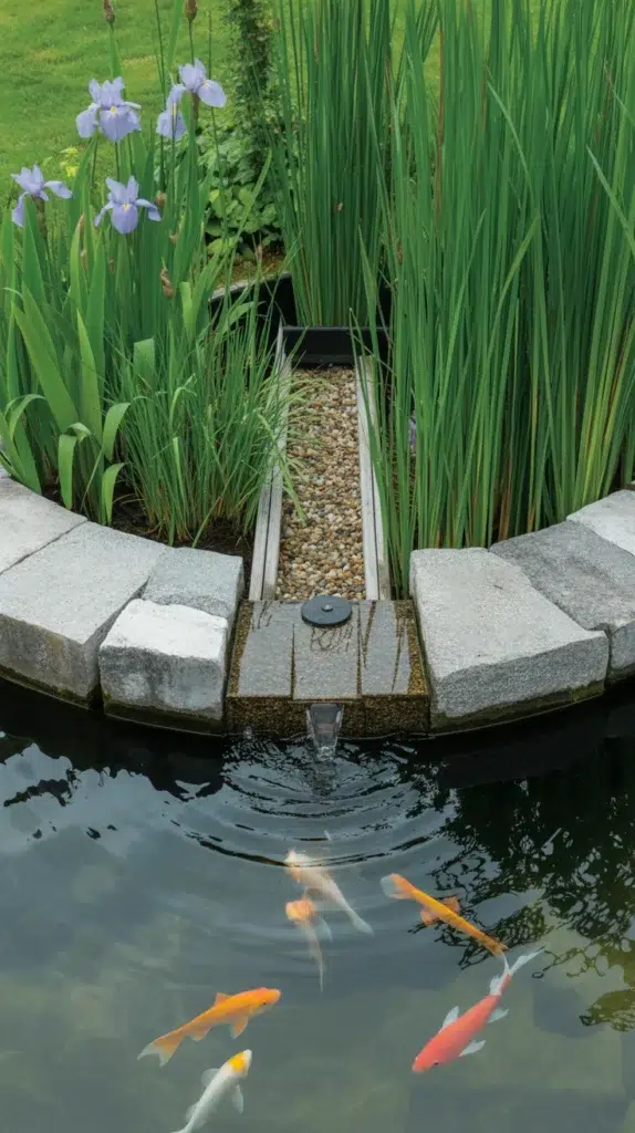 man made pond in backyard