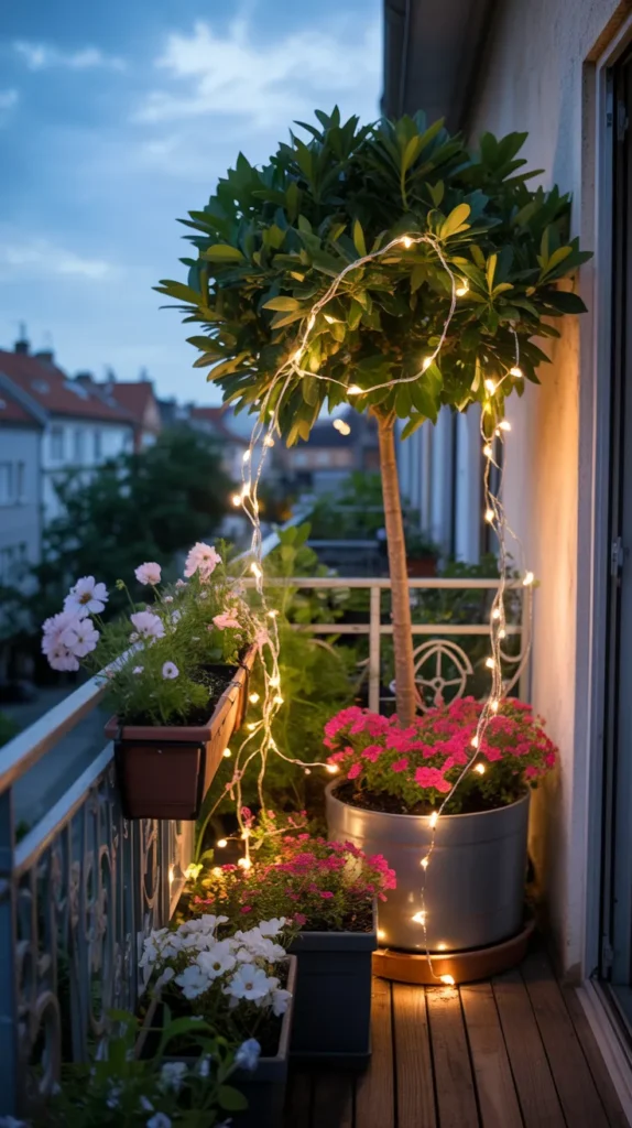 Balcony With Plants-And-Flowers