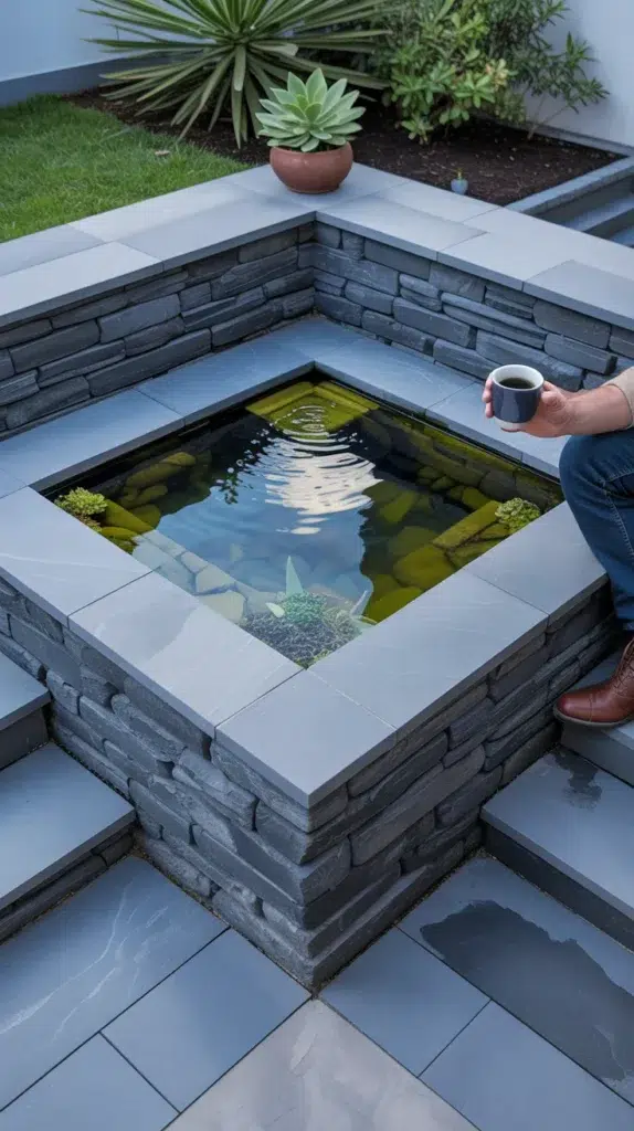 man made pond in backyard